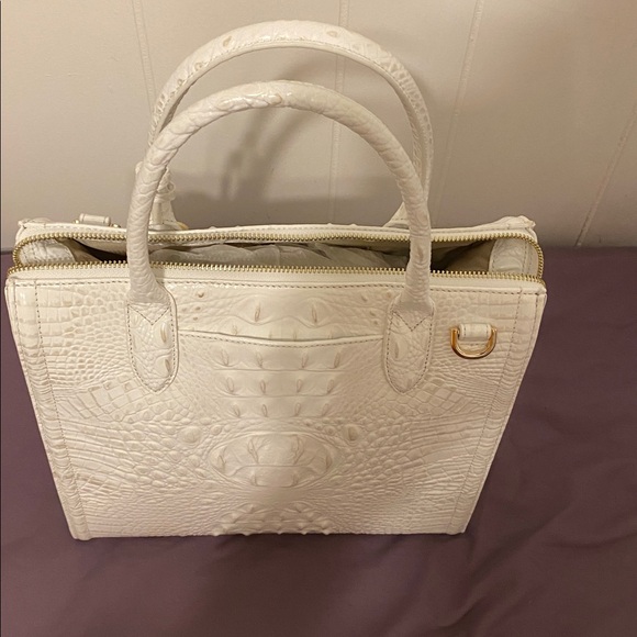 Brahmin Ivory -Caroline Luxury Croc-Embossed Handbag - Picture 12 of 16